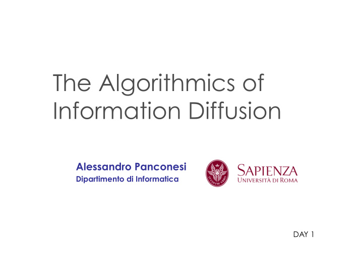 the algorithmics of