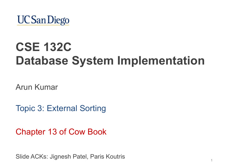 cse 132c database system implementation