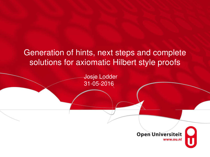 generation of hints next steps and complete solutions for