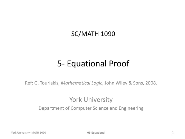 5 equational proof