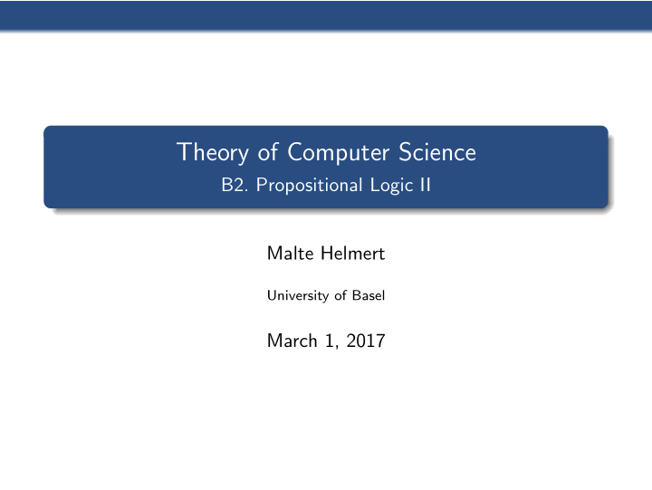 theory of computer science