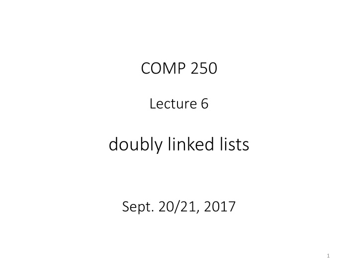 doubly linked lists