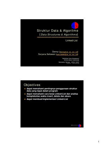 Struktur Data &amp; Algoritme ( Data Structures &amp; Algorithms )  Linked-List Denny (