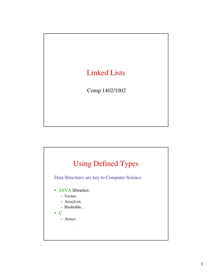 linked lists