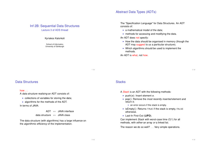 abstract data types adts