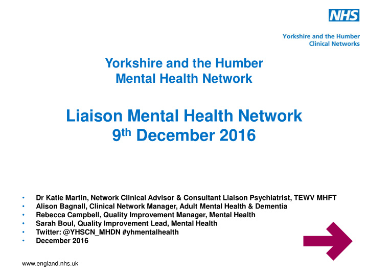 liaison mental health network