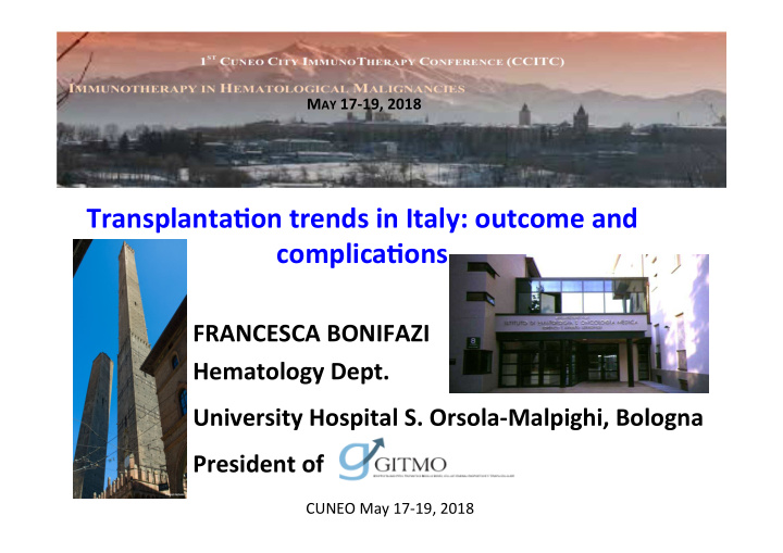 transplantagon trends in italy outcome and complicagons
