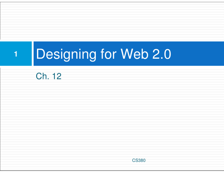 designing for web 2 0