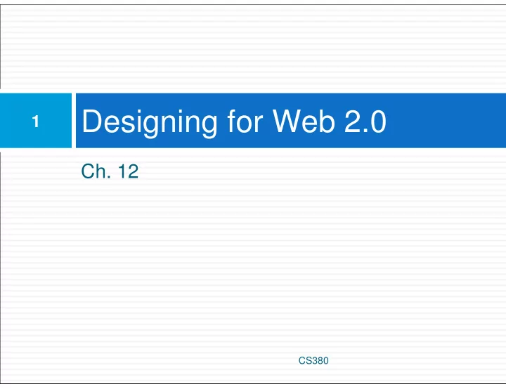 designing for web 2 0
