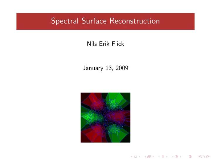 spectral surface reconstruction