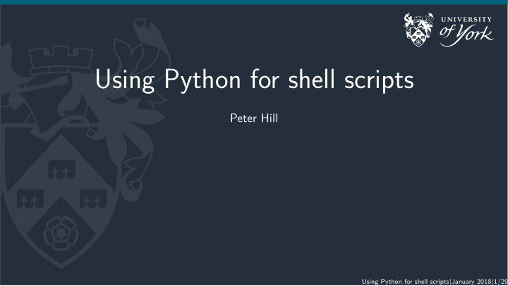 using python for shell scripts