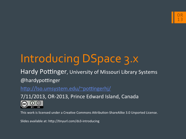 introducing dspace 3 x