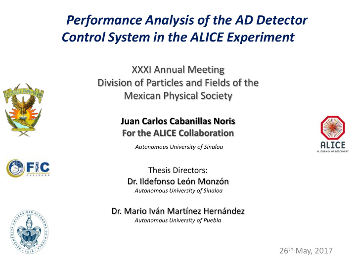 performance analysis of the ad detector control system in