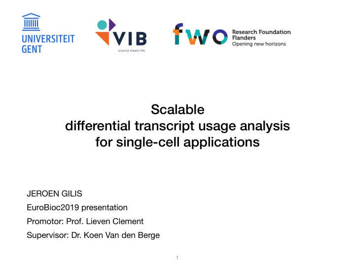 scalable differential transcript usage analysis for