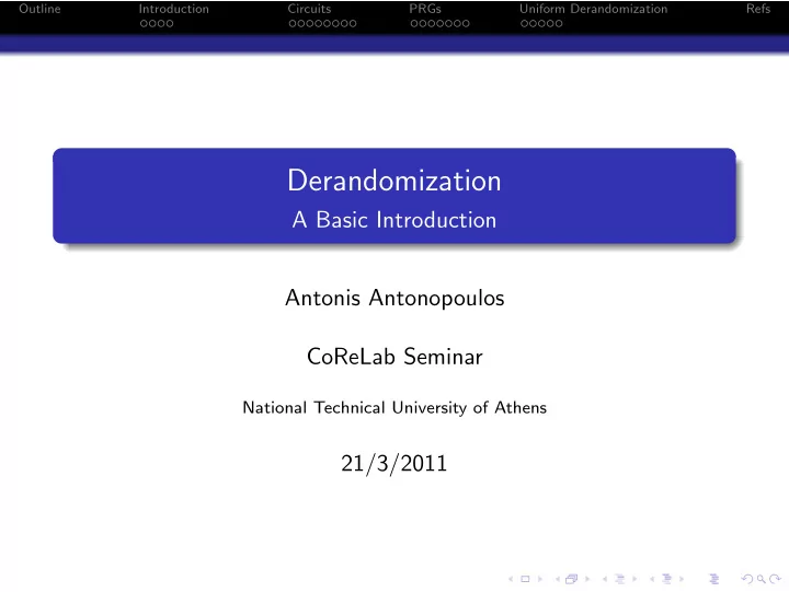 derandomization