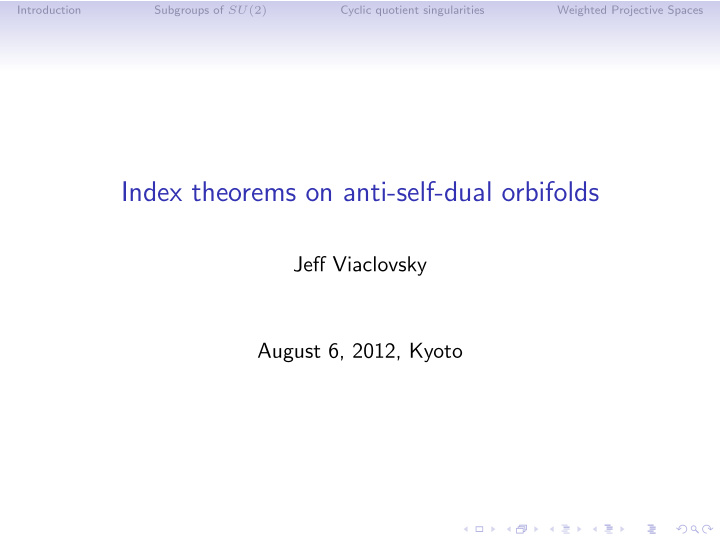 index theorems on anti self dual orbifolds