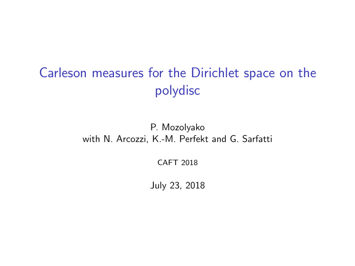carleson measures for the dirichlet space on the polydisc
