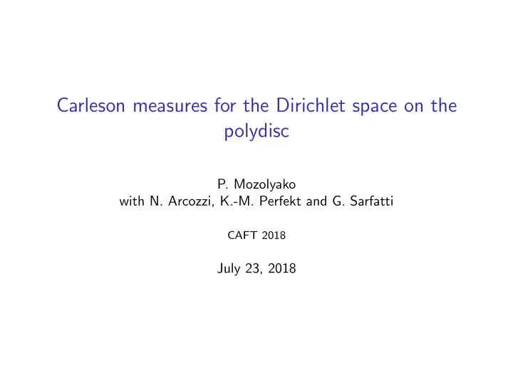 carleson measures for the dirichlet space on the polydisc