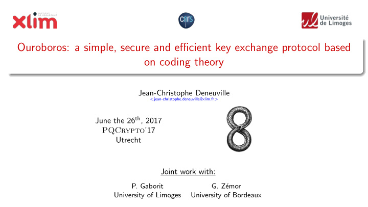 ouroboros a simple secure and efficient key exchange