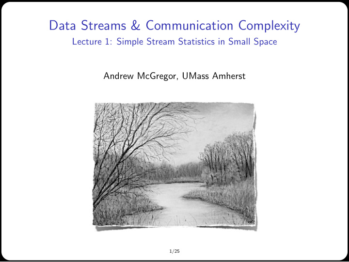 data streams communication complexity