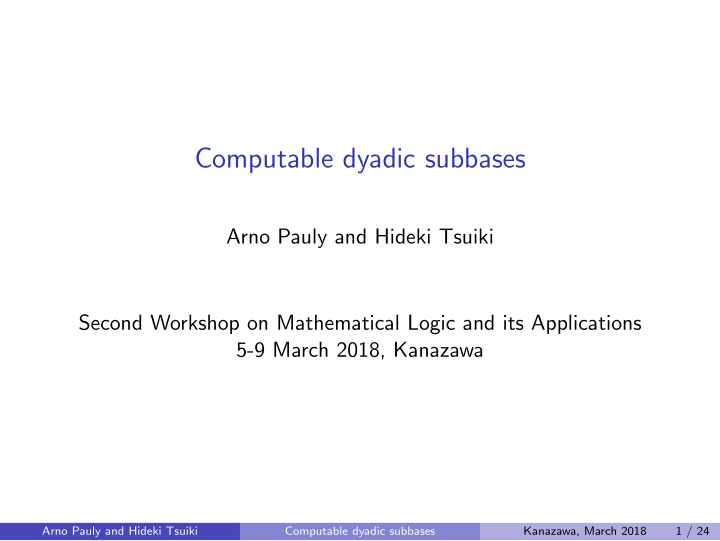 computable dyadic subbases