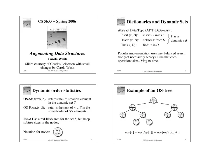 dictionaries and dynamic sets