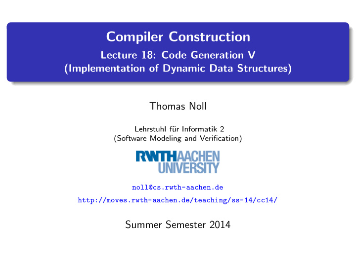 compiler construction