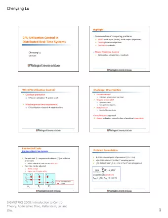 Chenyang Lu  Highlight  Commonclassofcompu5ngproblems