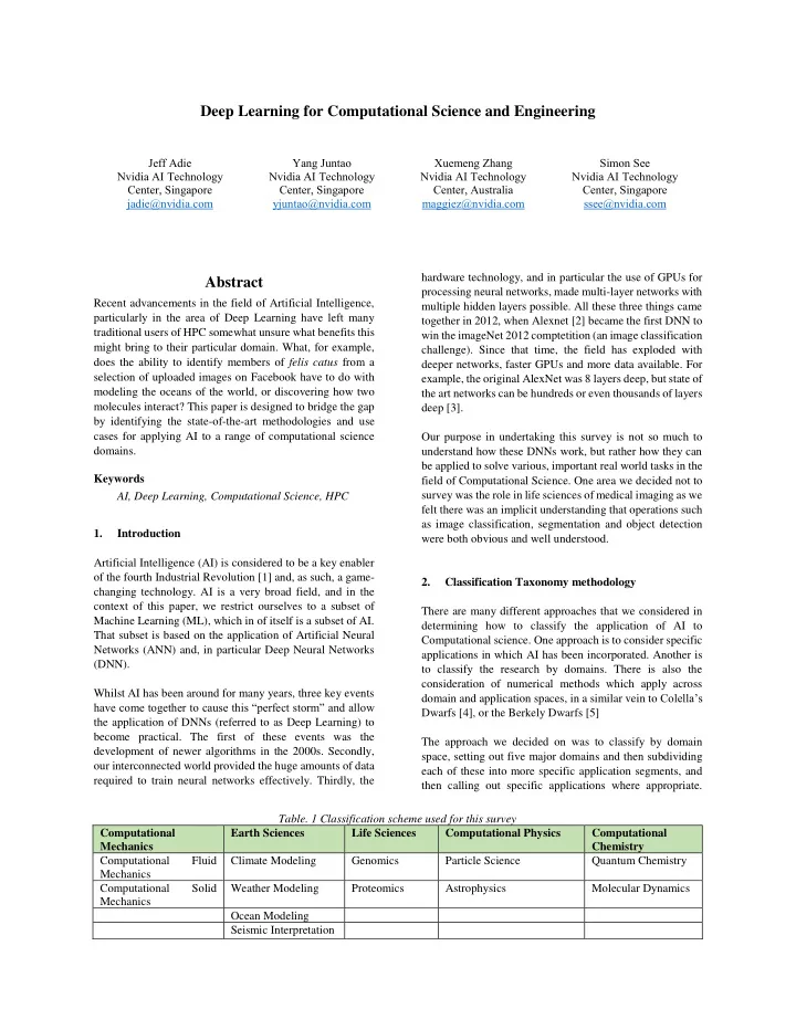 deep learning for computational science and engineering