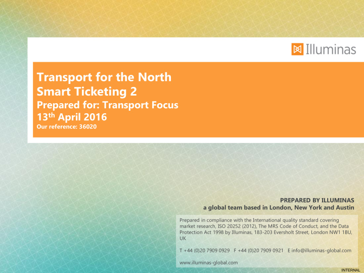 transport for the north smart ticketing 2