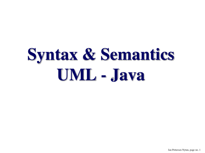 syntax semantics