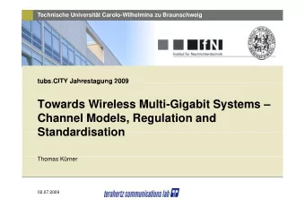 Towards Wireless Multi-Gigabit Systems   Towards Wireless Multi Gigabit Systems  Channel Models,