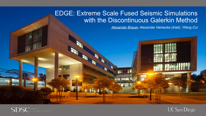 edge extreme scale fused seismic simulations with the