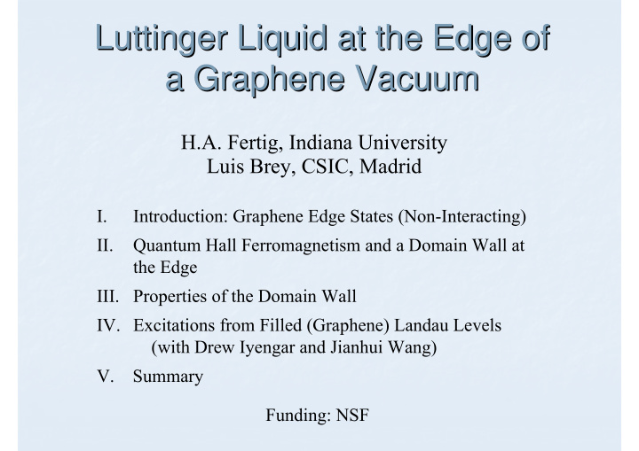 luttinger liquid at the edge of liquid at the edge of