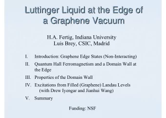 Luttinger Liquid at the Edge of  Liquid at the Edge of  Luttinger  a Graphene  Graphene Vacuum