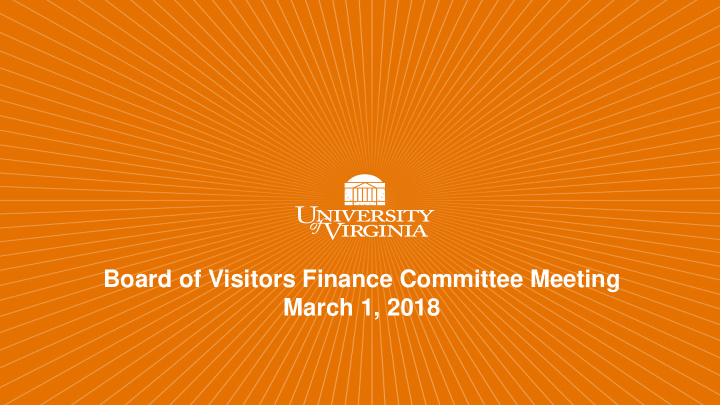 board of visitors finance committee meeting march 1 2018