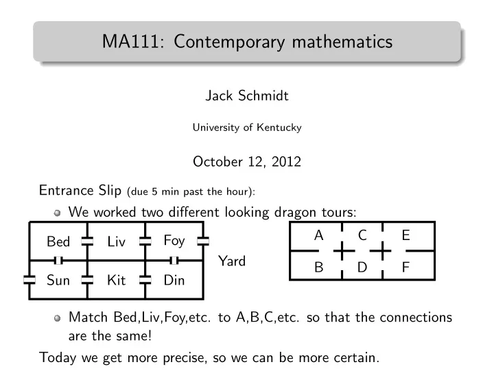 ma111 contemporary mathematics