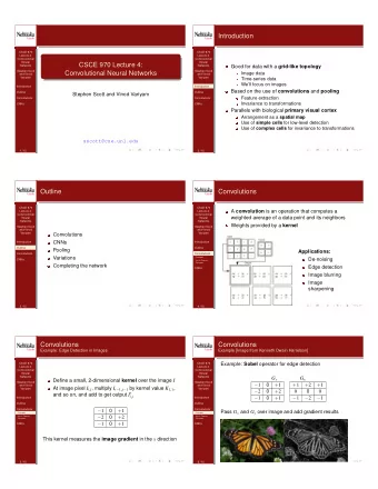 Introduction  CSCE 970  CSCE 970  Lecture 4:  Lecture 4:  Convolutional  Convolutional  Neural