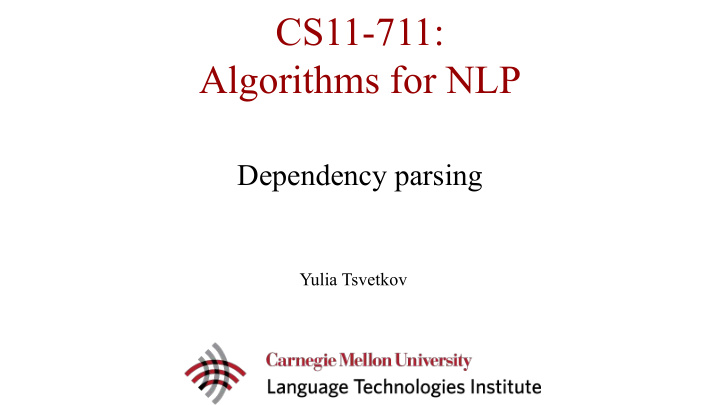 cs11 711 algorithms for nlp