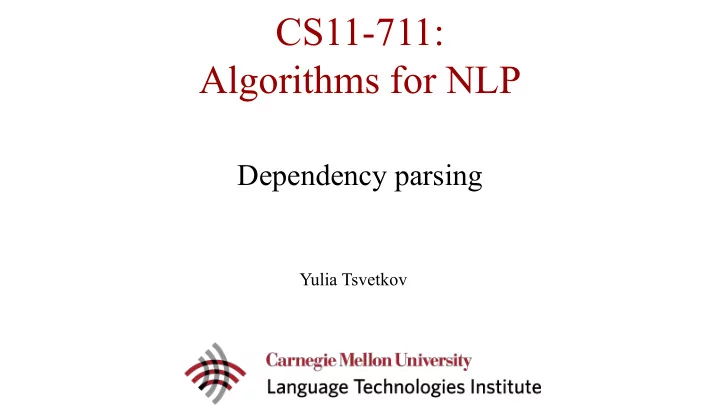 cs11 711 algorithms for nlp