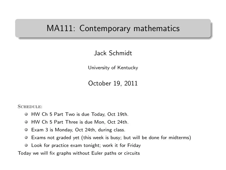 ma111 contemporary mathematics