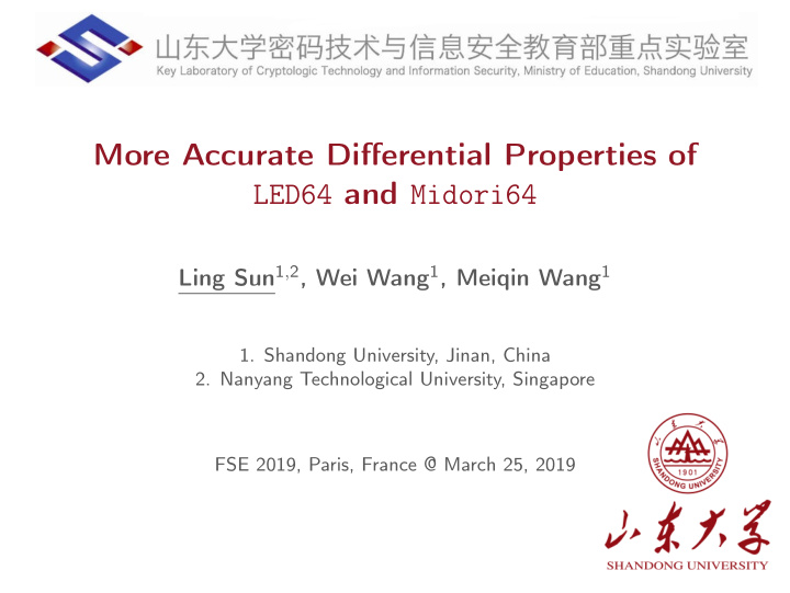 more accurate differential properties of led64 and