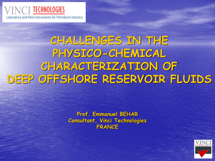 challenges in the physico chemical characterization of
