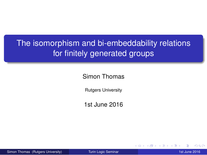 the isomorphism and bi embeddability relations for
