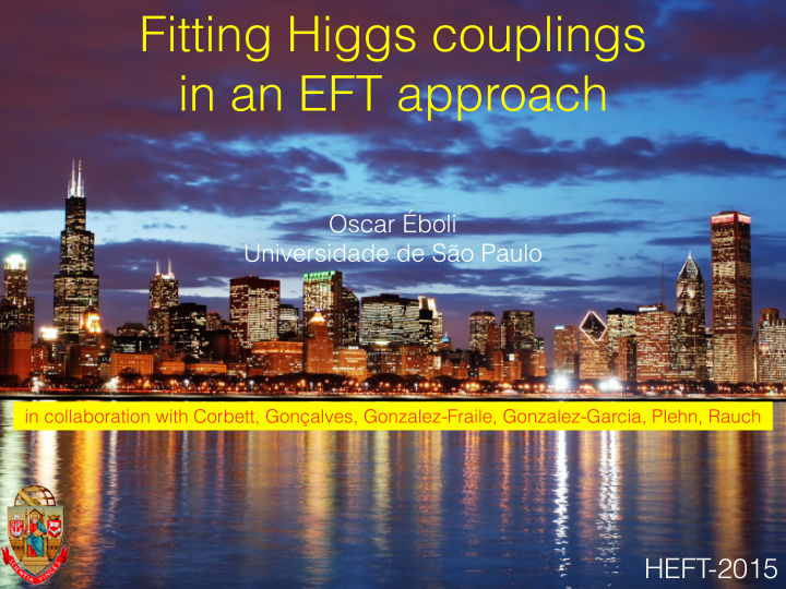 fitting higgs couplings in an eft approach