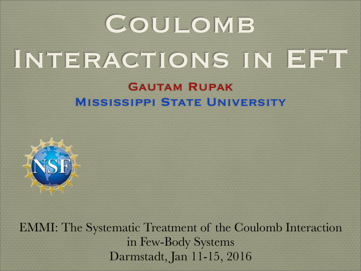 coulomb interactions in eft