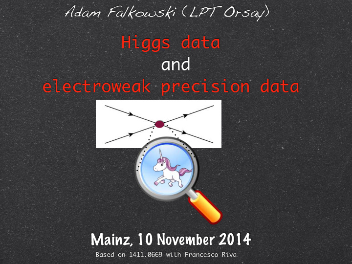 higgs data and electroweak precision data