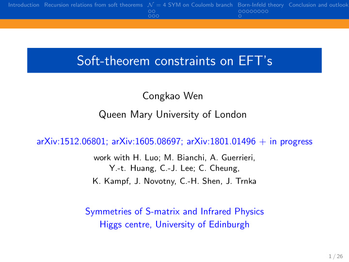 soft theorem constraints on eft s
