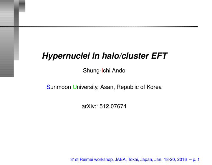 hypernuclei in halo cluster eft