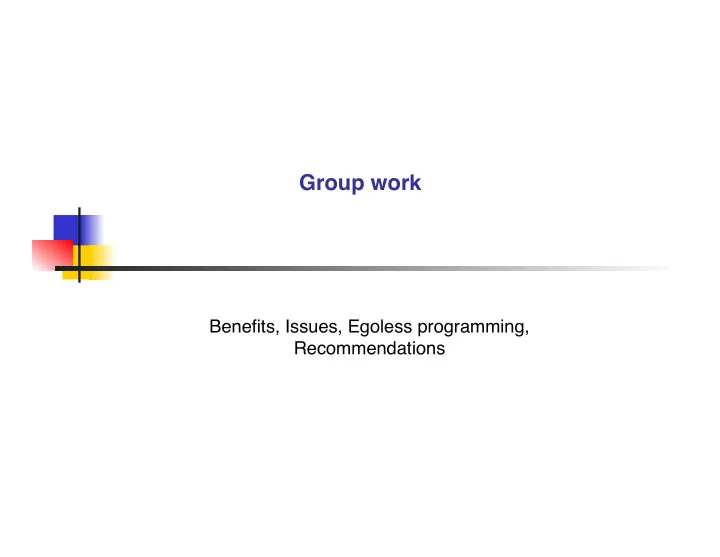group work